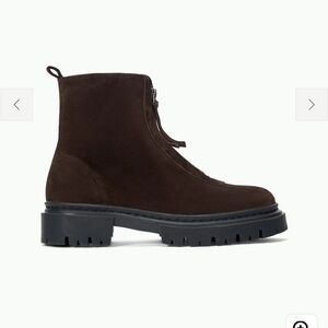 STAUD MILES ZIP ANKLE BOOT ESPRESSO